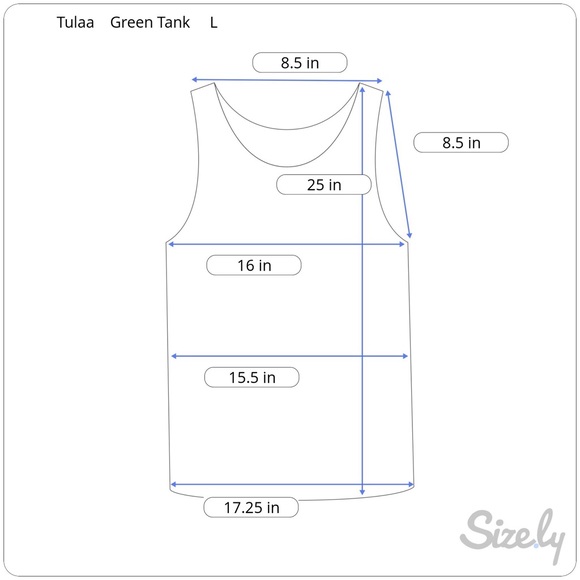 Tulaa Green Tank Top L - Picture 7 of 7